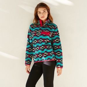 Patagonia Synchilla Fleece in Aztec Wild Desert Teal Pattern - Medium